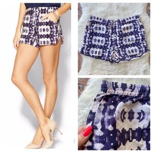 REVOLVE Cynthia Vincent 100% silk shorts batik patterned purple gym short small